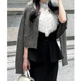 パールビジューネックニットカーディガン（薄手） | JUNOAH | 詳細画像1 