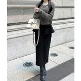 パールビジューネックニットカーディガン（薄手） | JUNOAH | 詳細画像4 