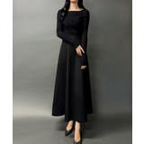 ドッキングニットフレアワンピース【ペチスカートセット】 | JUNOAH | 詳細画像11 