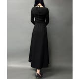 ドッキングニットフレアワンピース【ペチスカートセット】 | JUNOAH | 詳細画像12 