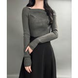 ドッキングニットフレアワンピース【ペチスカートセット】 | JUNOAH | 詳細画像4 