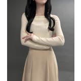 ドッキングニットフレアワンピース【ペチスカートセット】 | JUNOAH | 詳細画像6 