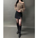 【紐取り外し可能】ワンショルチョーカーシャギーニットトップス | JUNOAH | 詳細画像10 