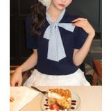 リボンドッキングケーブルショートニット | JUNOAH | 詳細画像6 