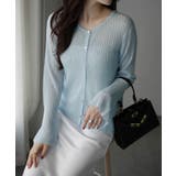 リブシアー金ボタンニットカーディガン | junoah | 詳細画像14