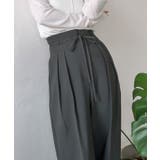 リボンワイドスラックス(裏地なし) | JUNOAH | 詳細画像12 