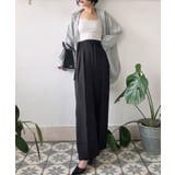 リボンワイドスラックス(裏地なし) | JUNOAH | 詳細画像3 