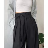 リボンワイドスラックス(裏地なし) | JUNOAH | 詳細画像4 