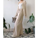 リボンワイドスラックス(裏地なし) | JUNOAH | 詳細画像6 