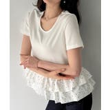 ドットバルーンフリルペプラムトップス | junoah | 詳細画像8 