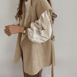 ベルト付きくるみボタンフェイクムートンベスト | LAUIR | 詳細画像8 