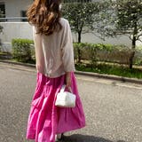 ピンク | ギャザーフリルティアードマキシスカート | LAUIR