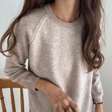 ベージュ | モヘアタッチラグランニット | LAUIR
