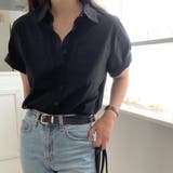 ブラック | ポケット付き半袖シャツ | LAUIR