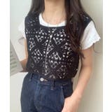 ブラック | クロシェビスチェトップス | LAUIR