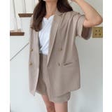金釦ハーフスリーブリネン混シャツ+ショートパンツset(薄手、シャツ裏地なし) | LAUIR | 詳細画像18