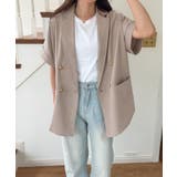 金釦ハーフスリーブリネン混シャツ+ショートパンツset(薄手、シャツ裏地なし) | LAUIR | 詳細画像21