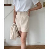 金釦ハーフスリーブリネン混シャツ+ショートパンツset(薄手、シャツ裏地なし) | LAUIR | 詳細画像9