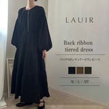 バックリボンティアードワンピース（薄手、裏地なし） | LAUIR | 詳細画像1 
