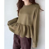 ダークベージュ | 裾フリルプルオーバー | LAUIR