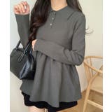 ポロ襟ペプラムニットトップス | LAUIR | 詳細画像12