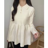 ポロ襟ペプラムニットトップス | LAUIR | 詳細画像6