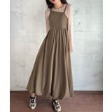 グレージュ | アシメストラップバルーンキャミワンピース | LAUIR