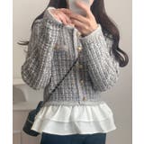 ペプラムツイードニットトップス | LAUIR | 詳細画像11