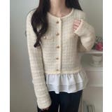 ペプラムツイードニットトップス | LAUIR | 詳細画像2