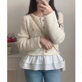 ペプラムツイードニットトップス | LAUIR | 詳細画像3