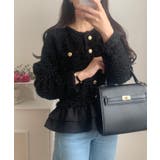 ペプラムツイードニットトップス | LAUIR | 詳細画像6