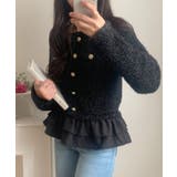 ペプラムツイードニットトップス | LAUIR | 詳細画像7