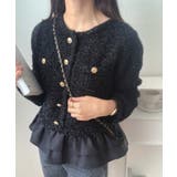 ペプラムツイードニットトップス | LAUIR | 詳細画像8