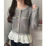 ペプラムツイードニットトップス | LAUIR | 詳細画像9