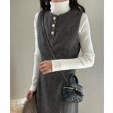 ミックスツイードミニワンピースニットトップスセット | LAUIR | 詳細画像5