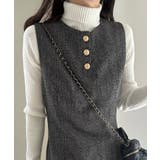 ミックスツイードミニワンピースニットトップスセット | LAUIR | 詳細画像8