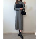 ニットワンピースシャギービスチェセット | LAUIR | 詳細画像6