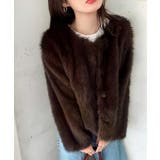 ノーカラーフェイクファージャケット | LAUIR | 詳細画像2 