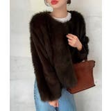 ノーカラーフェイクファージャケット | LAUIR | 詳細画像4 