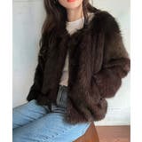 ノーカラーフェイクファージャケット | LAUIR | 詳細画像5 