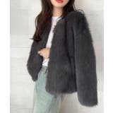 ノーカラーフェイクファージャケット | LAUIR | 詳細画像6 