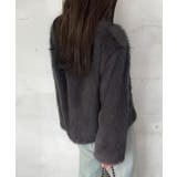 ノーカラーフェイクファージャケット | LAUIR | 詳細画像8 