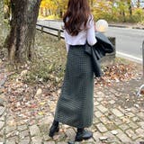 フロントボタンIラインチェックスカート | LAUIR | 詳細画像14