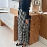 フロントボタンIラインチェックスカート | LAUIR | 詳細画像2