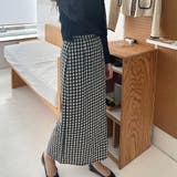 フロントボタンIラインチェックスカート | LAUIR | 詳細画像3