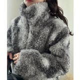 グレー | ショート丈ボアブルゾン | LAUIR