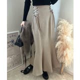 グレージュ | サイドレースアップマーメイドスカート | LAUIR
