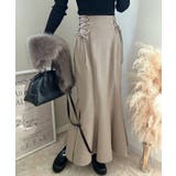 サイドレースアップマーメイドスカート | LAUIR | 詳細画像2