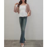 透かし編みニットボレロ＋リボンキャミset | JUNOAH | 詳細画像11 