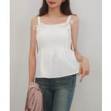 透かし編みニットボレロ＋リボンキャミset | JUNOAH | 詳細画像12 